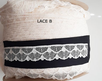 1.5 "Ivory Lace Vintage Ivory Lace, Lace, Naaien Lace, Craft Lace, Roll of Lace