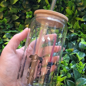 Colour changing Saber Libbey Can Cup - Drinking Glass - Colourful Cganging cup - Lightsabers - Geeky Gift