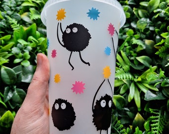 Cute Decor - Soot Sprite Reusable Cold Cup- Drinking Tumbler