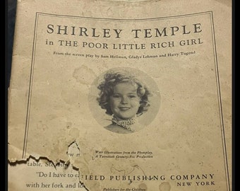 1936 Shirley Temple The Poor Little Rich Girl with photos from the movie