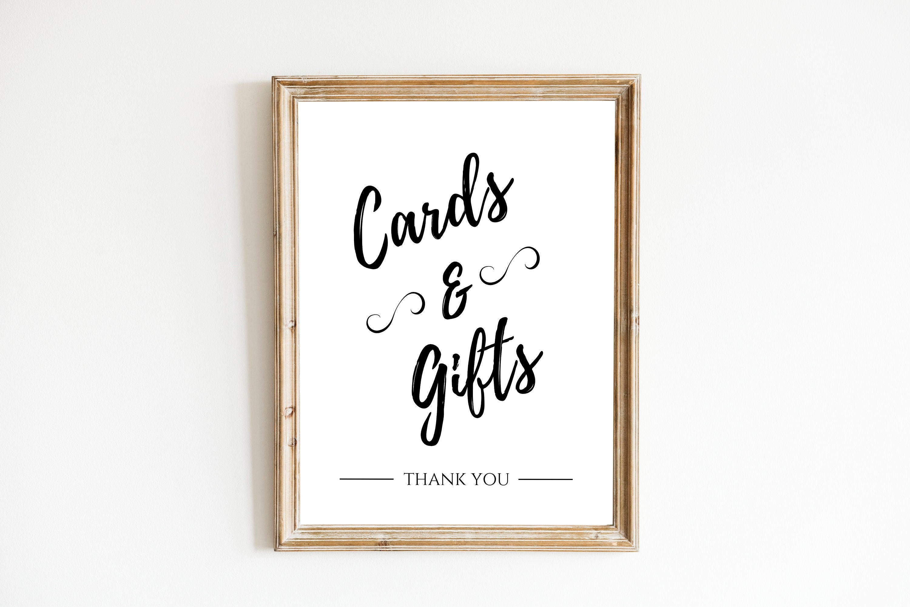 Cards &amp; Gifts Printable Sign for Weddings, Birthday's, Bridal Showers ...