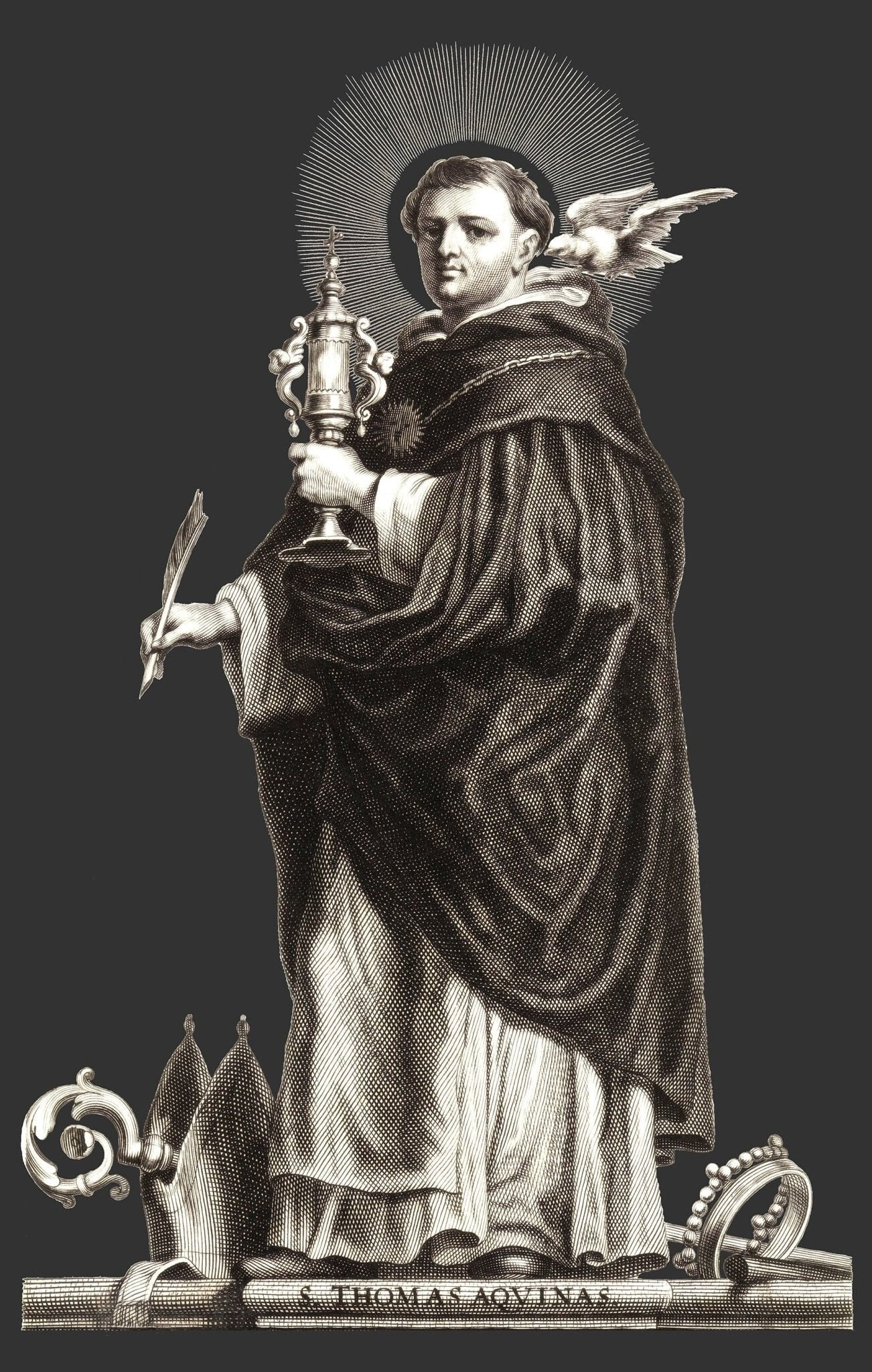 St. Thomas Aquinas Dutch Engraving T-shirt - Etsy