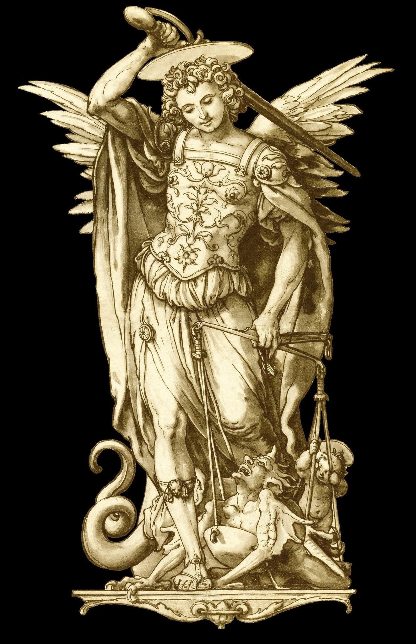 SAINTMICHAEL SWT SH/ANTMY OF ANGEL / WHT