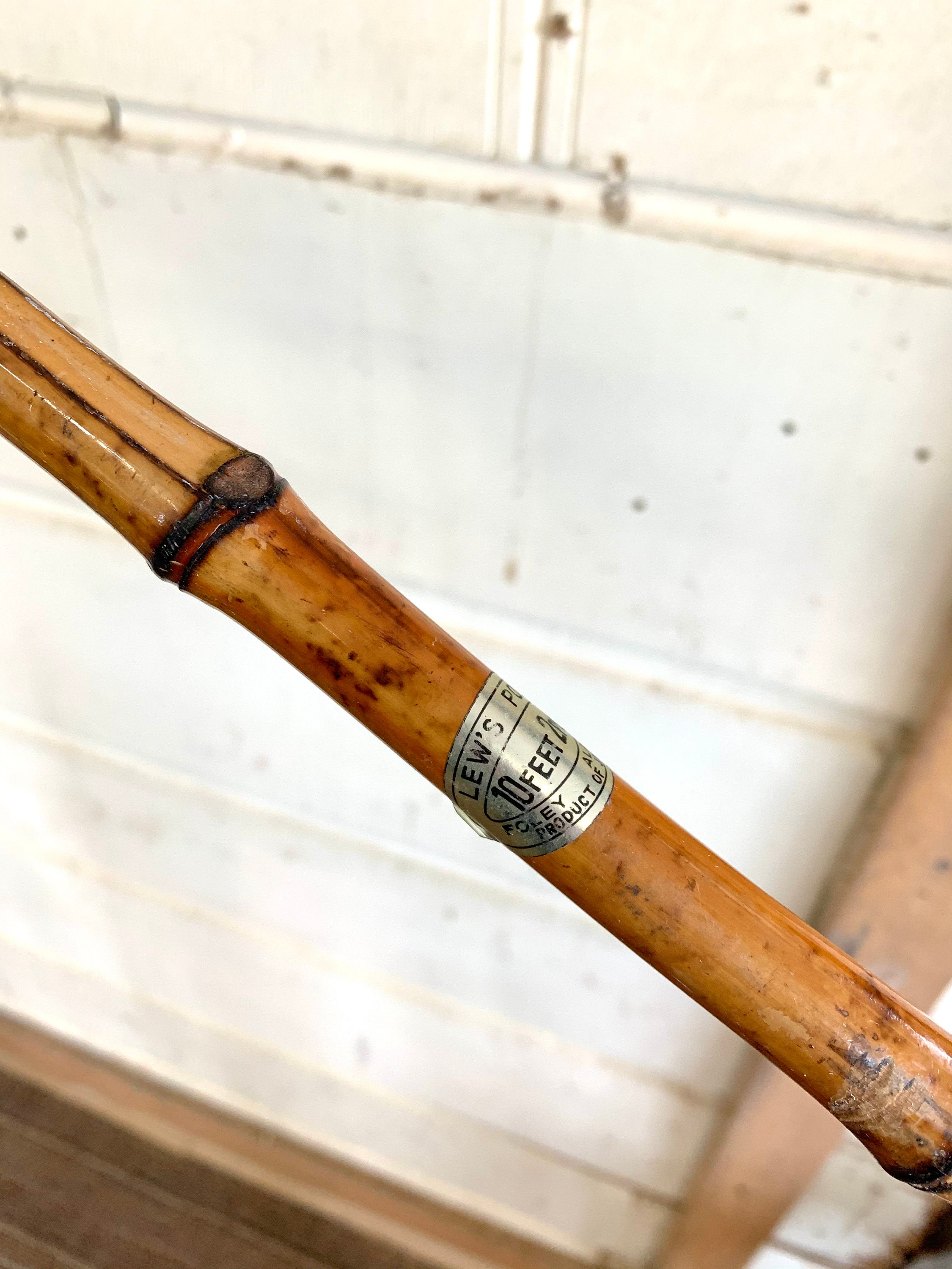 Vintage Lews Bamboo Cane Fishing Pole 10 foot 2 piece Etsy