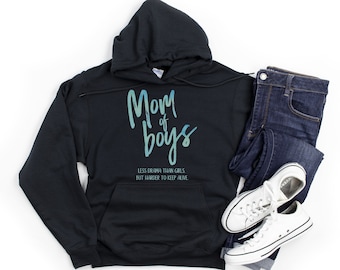 Maman de garçons Hoodie | Chemise maman de garçons | Cadeau pour maman | cadeaux de la fête des mères | Sweat à capuche pour maman | Chemise pour maman| Chemise pour la fête des mères Maman Hoodie