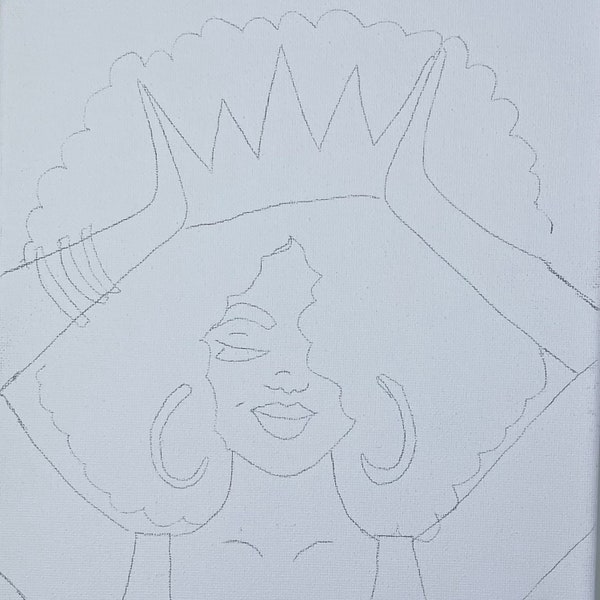 Queen Pre Drawn Canvas Etsy New Zealand