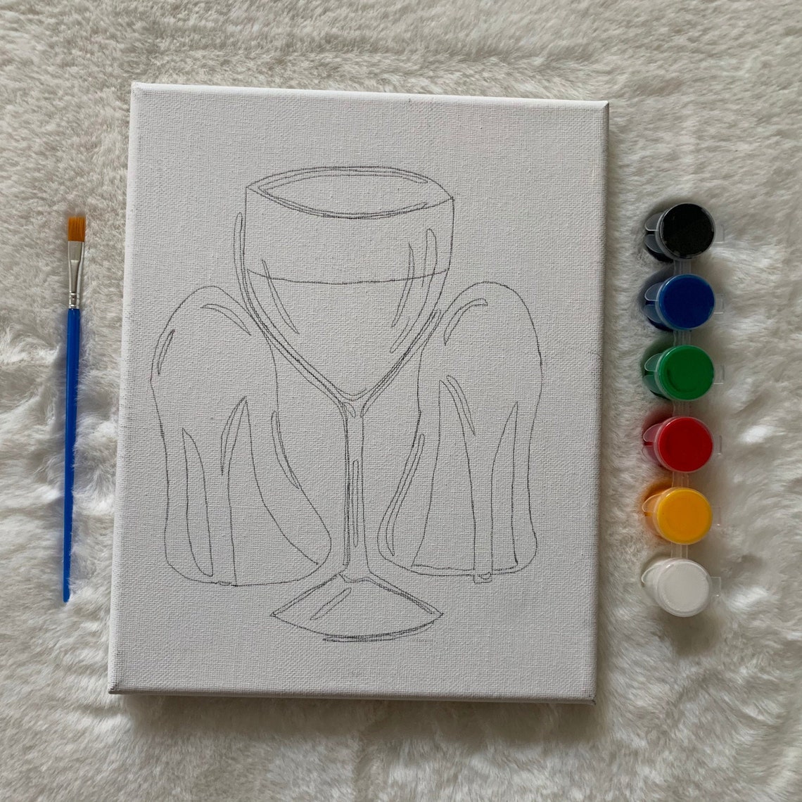 Predrawn Canvas/Paint Kit Etsy