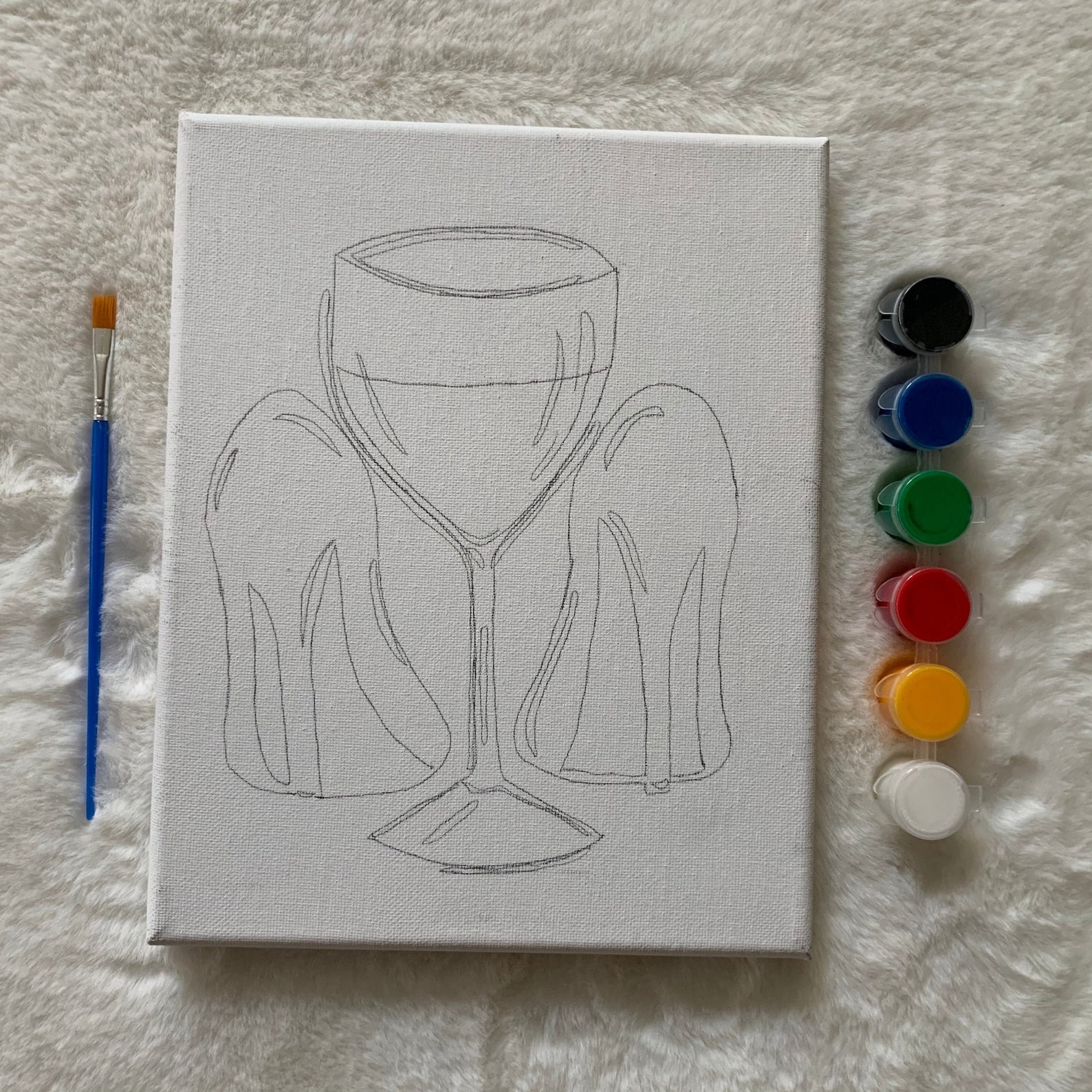 Predrawn Canvas/Paint Kit Etsy