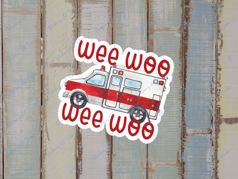 (3 Pack) 'I Drive The Wee Woo Bus' Funny Stickers – EMS, EMT, Paramedic & First Responder Gift