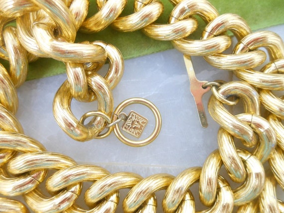Vintage Anne Klein Gold-tone Heavy 30” Chain or Chain Belt  display picture 1