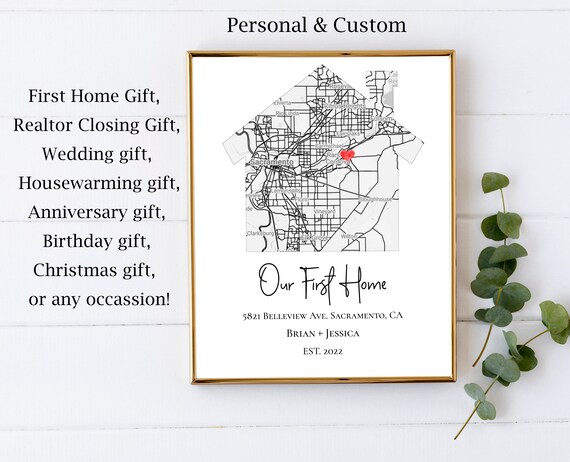 Il Nostro Primo Regalo Di Casa, Regalo Di Nuova Casa, Prima Mappa - Foto 2