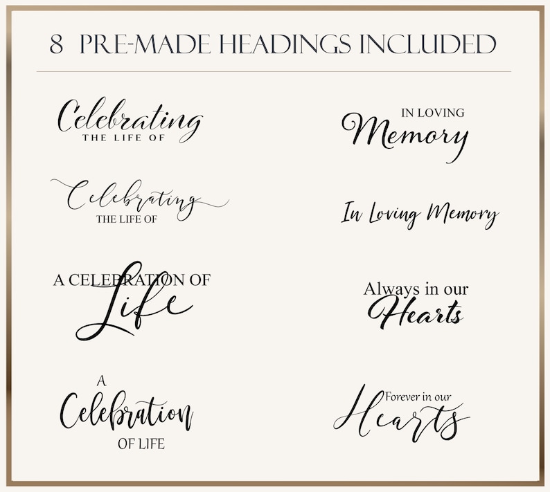 Heart Collage Funeral Program Template Obituary Template Etsy Canada