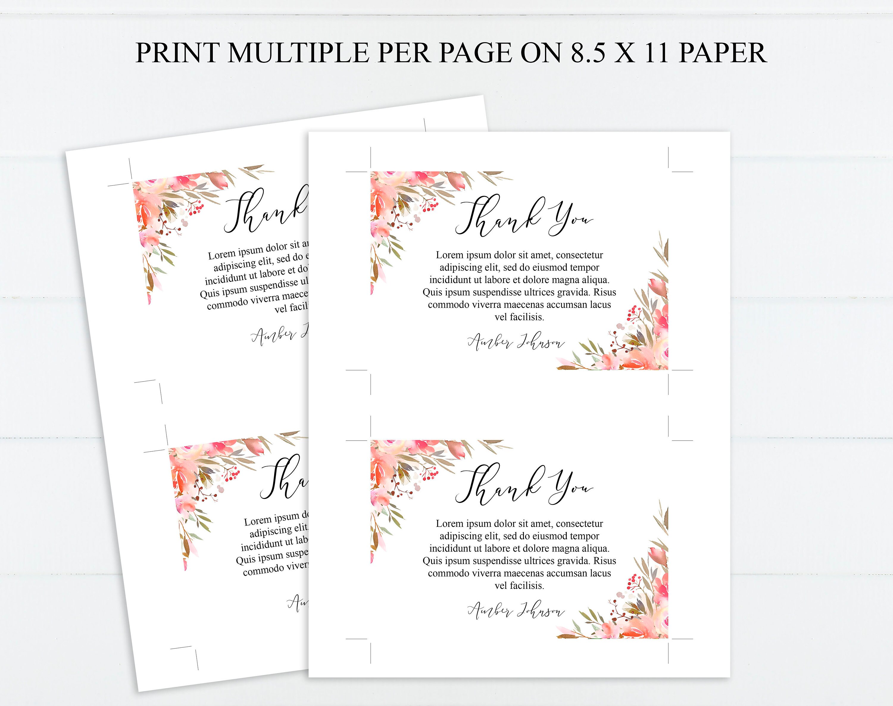 Funeral Thank You Cards Funeral Template Celebration of | Etsy