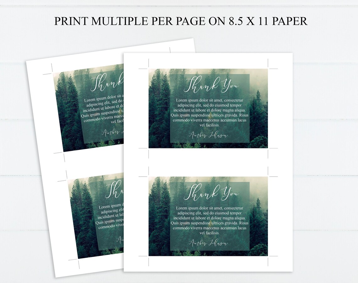 Funeral Thank You Cards Funeral Template Celebration of | Etsy