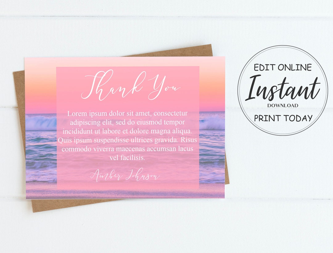 Funeral Thank You Cards Funeral Template Celebration of Life Card