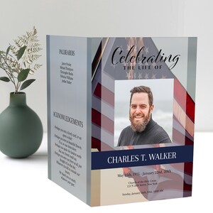american funeral program template, Editable Obituary template with photo collage, 4 page funeral program template, editable funeral program template, celebration of life template, order of service, editable obituary template, in loving memory,