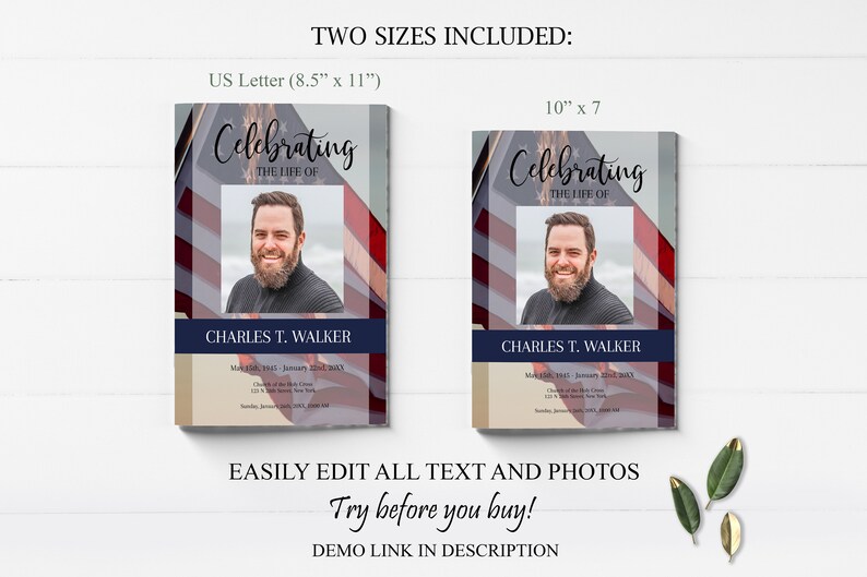 american funeral program template, Editable Obituary template with photo collage, 4 page funeral program template, editable funeral program template, celebration of life template, order of service, editable obituary template, in loving memory,