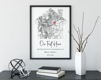 Il Nostro Primo Regalo Di Casa, Regalo Di Nuova Casa, Prima Mappa - Foto 4