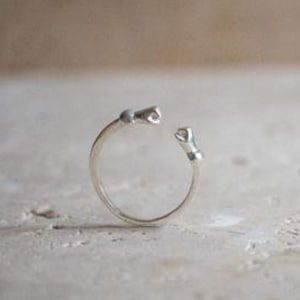 Fist ring 925 sterling silver fist bump handmade