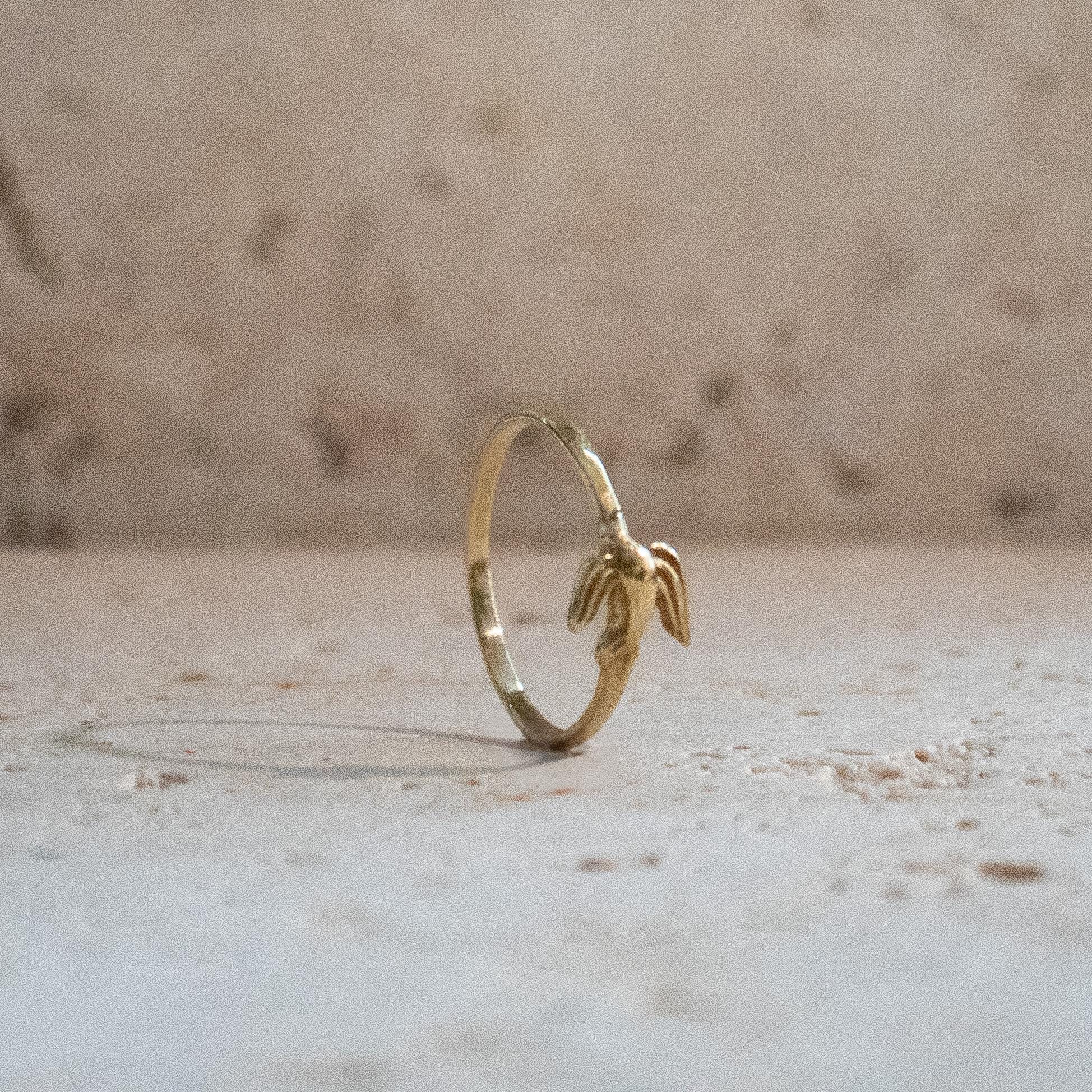 Anello Argento 925 Con Uccellini Volanti, Design Minimalista Fatto A Mano – Misura 7