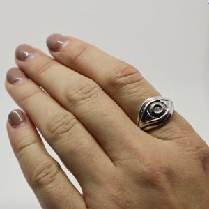 Talisman Böser Blick Schutz Augen Ring aus 925 Sterling Silber Bild 5