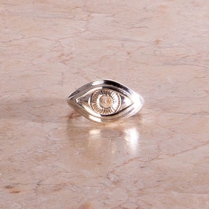 Talisman Böser Blick Schutz Augen Ring aus 925 Sterling Silber Bild 2