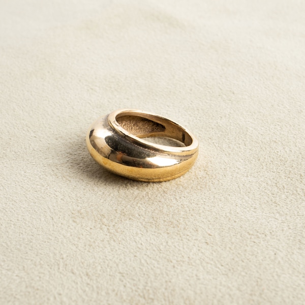 Chunky ring gold handmade