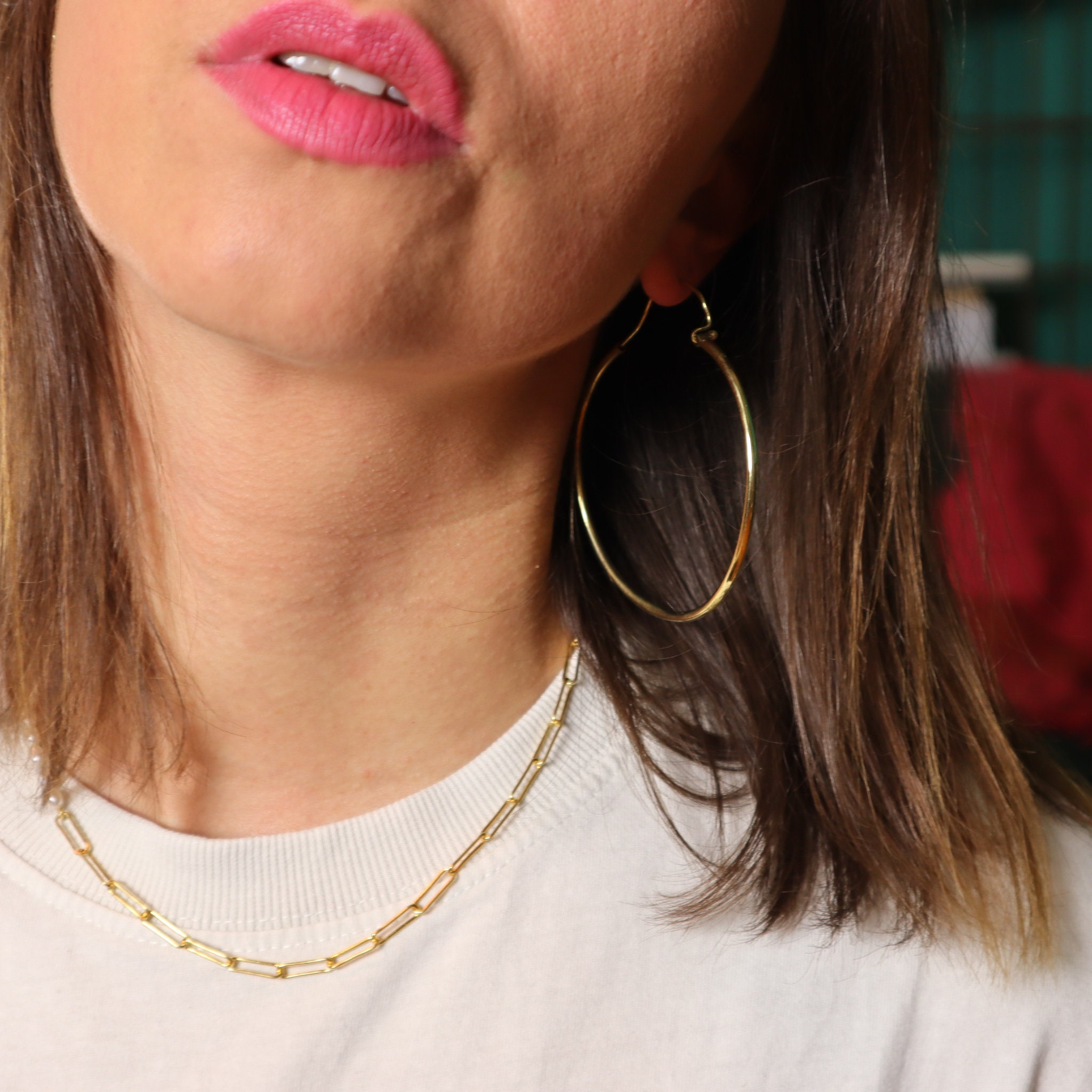 Simple große Creolen aus Messing 6cm handgemacht | Etsy