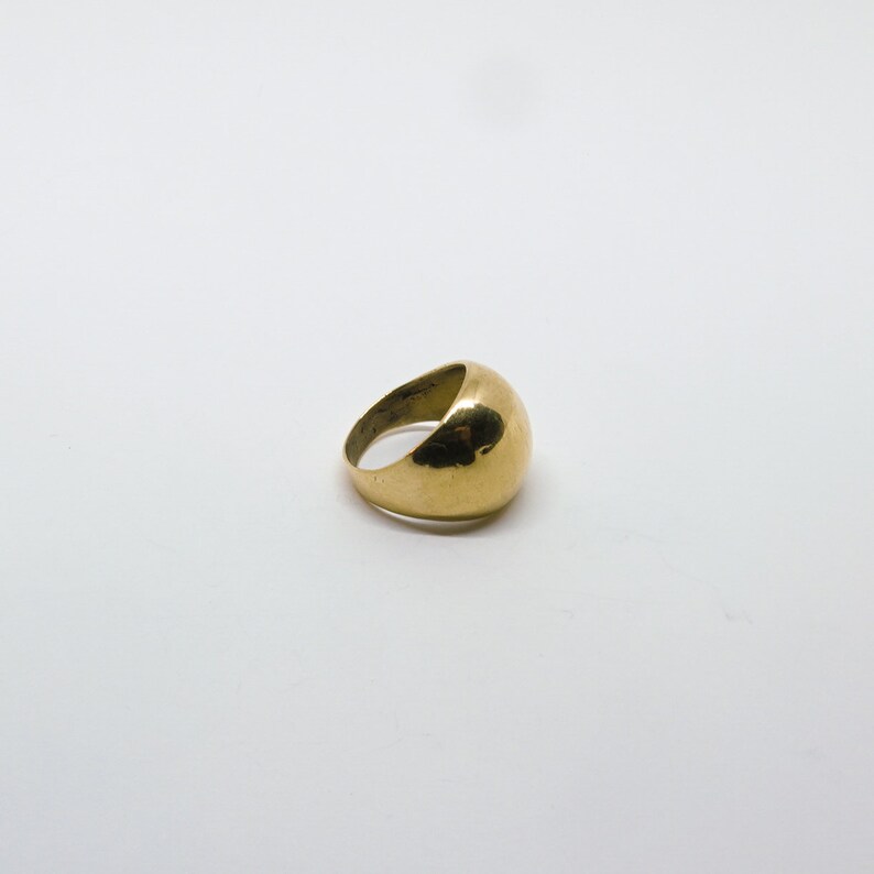Large ball ring made of brass handmade D1 Etsy