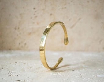 Wide open bangle handmade gold