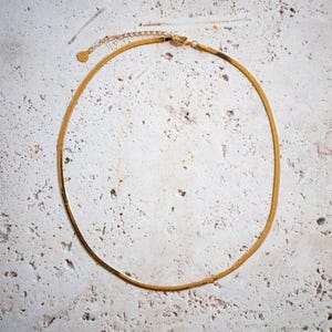 Cadena de espiga bañada en oro: collar en capas hecho a mano