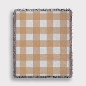 Neutral Plaid checkered Stripe Throw Blanket for Sofa Throw Luxury Gift for House Warming Gift For Mom Gift