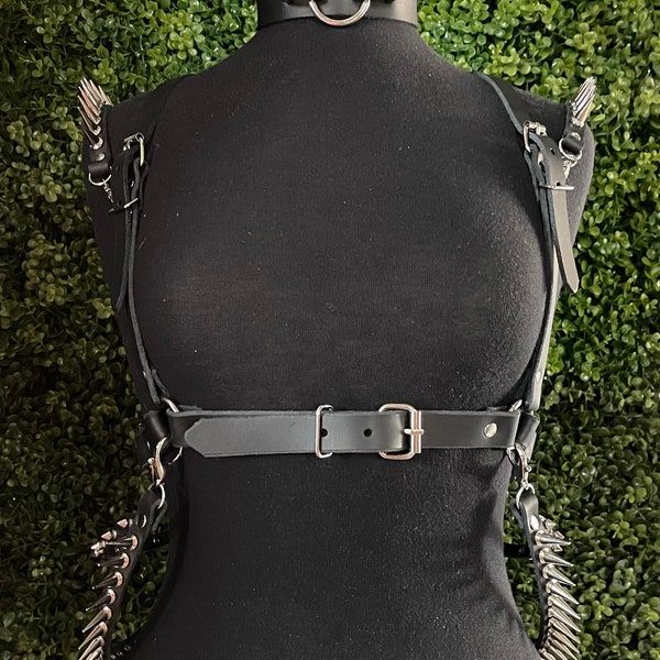 Gothic Black Kitten Harness'