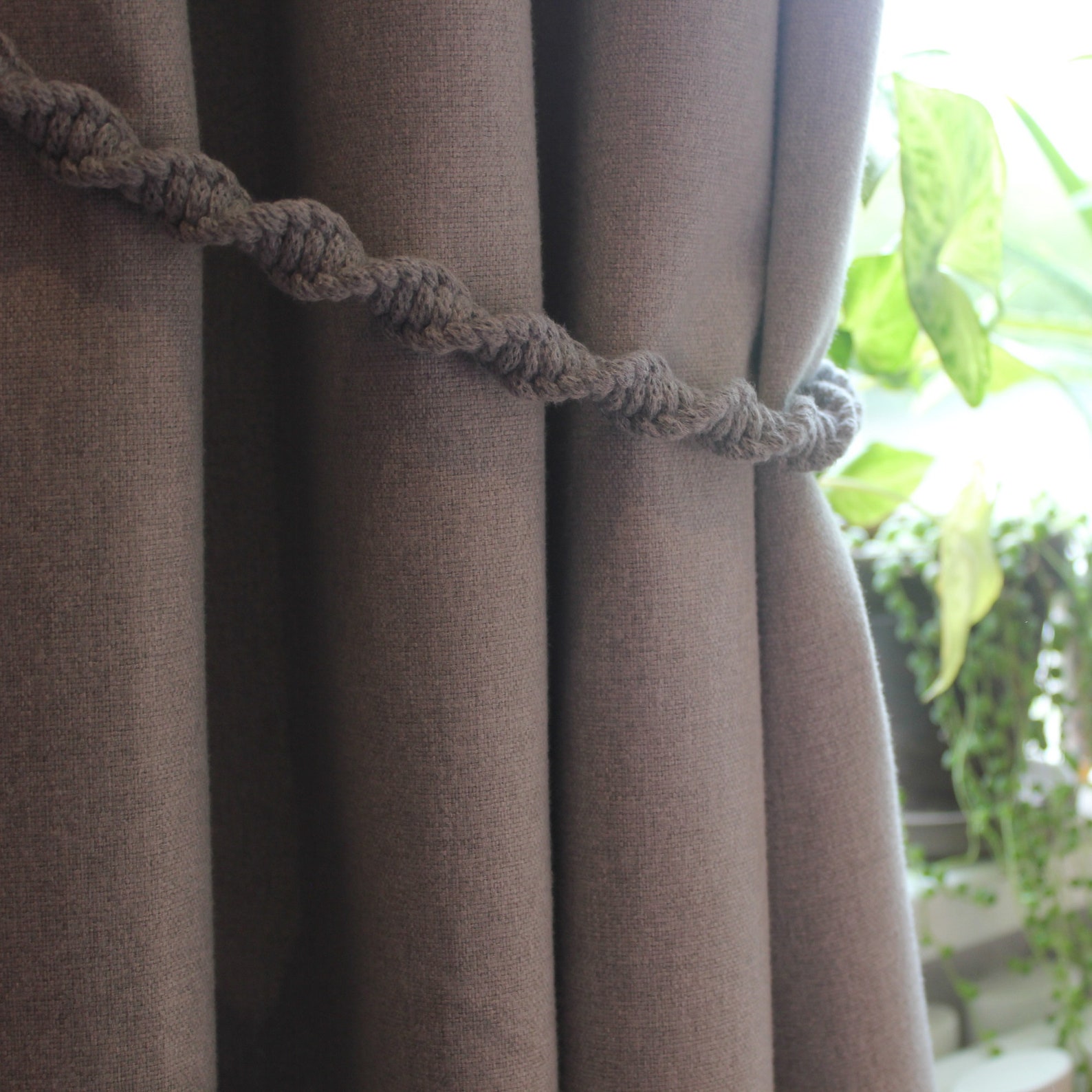 Pair of Curtain Tiebacks Curtain Pull Backs Boho Curtain | Etsy