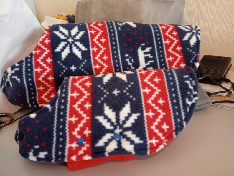 Christmas Fleece Padded Dog Coats Etsy UK