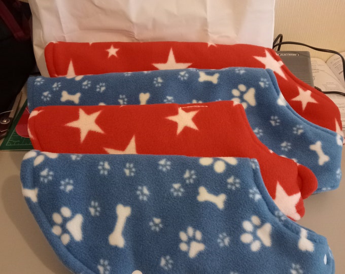 Fleece Padded Dog Coats Etsy UK