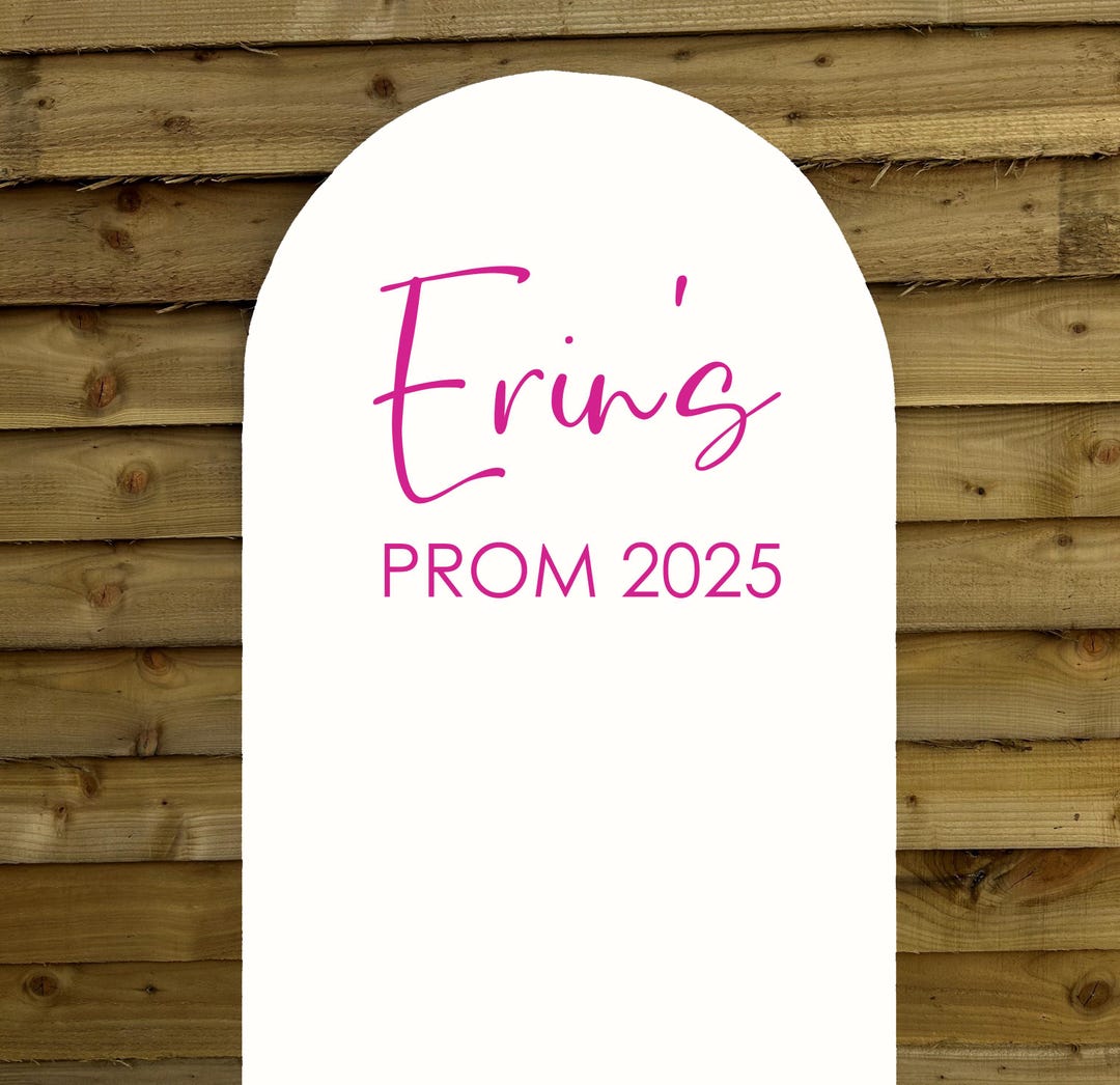 Personalised [NAME] Prom Sail Board Signs Vinyl Decal STICKER ONLY ...