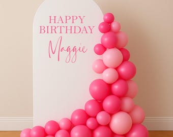 Personalised Happy Birthday [NAME] Sail Board Party Sign Vinyl Decal Sticker