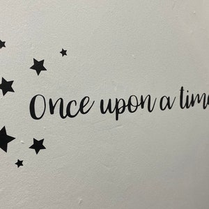 Once upon a time and Stars Children Kid Wall Stickers Wall Art Vinyl Playroom Bedroom