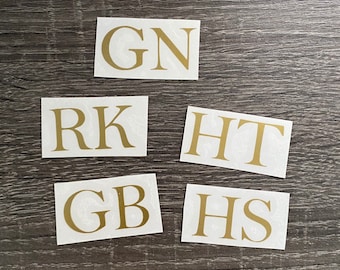 Custom Personalised Vinyl Decal Initial Stickers