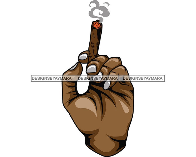 Blunt Hand Smoke Weed Marijuana Leaf Pot High Life 420 Stone | Etsy