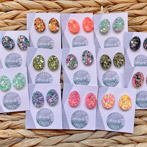 Easter egg stud earrings