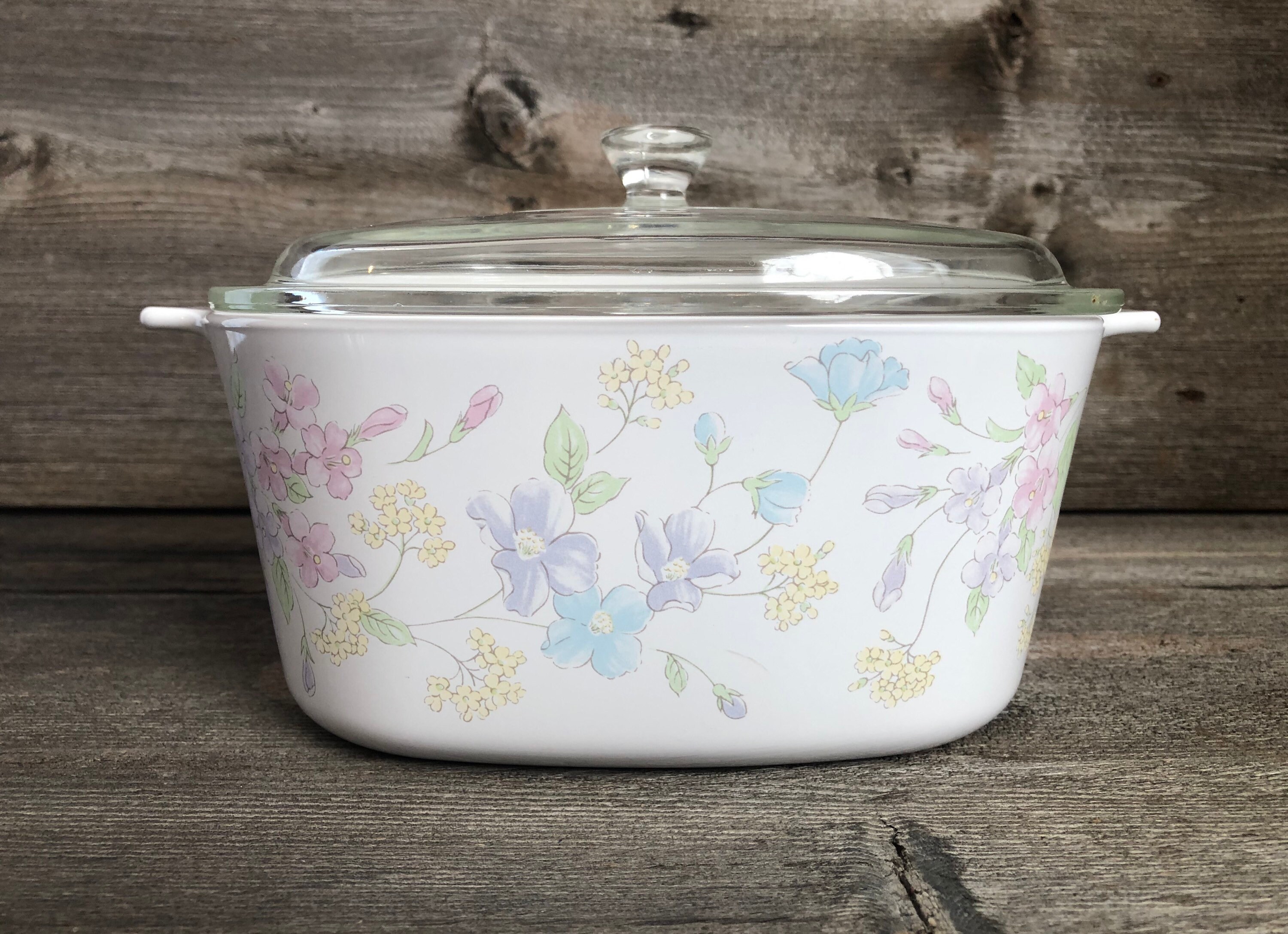 Corning Ware Pastel Floral Bouquet 3 Liter Casserole Bake Etsy