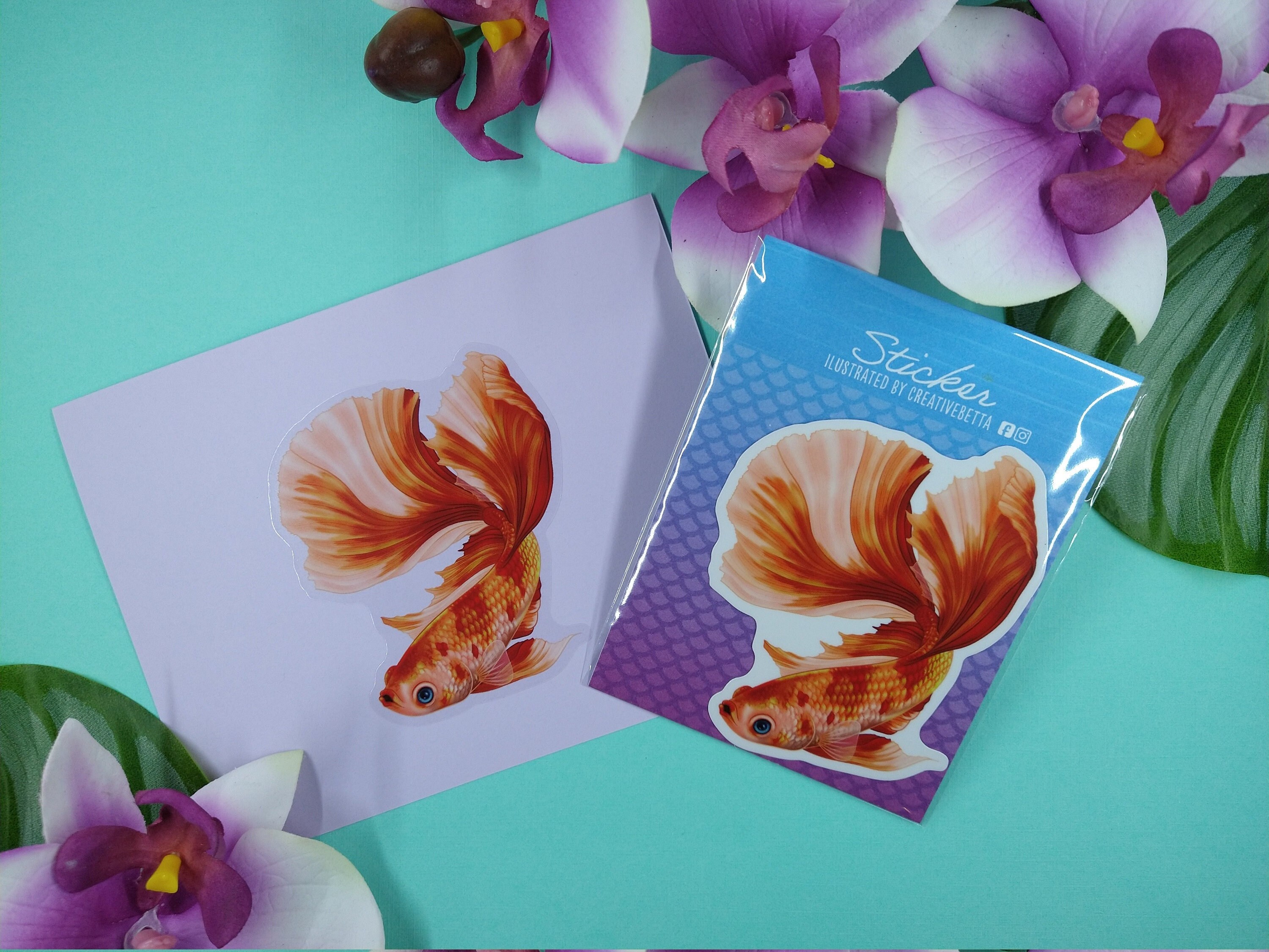 Waterproof Sticker Betta Lover Holographic Sticker Gift for Betta Fish Lover 1.5in Rainbow Holographic Vinyl Betta Fish Sticker Pack Waterproof Sticker Betta Lover Holographic Sticker Gift for Betta Fish Lover 1.5in Rainbow Holographic Vinyl Betta Fish Sticker Pack