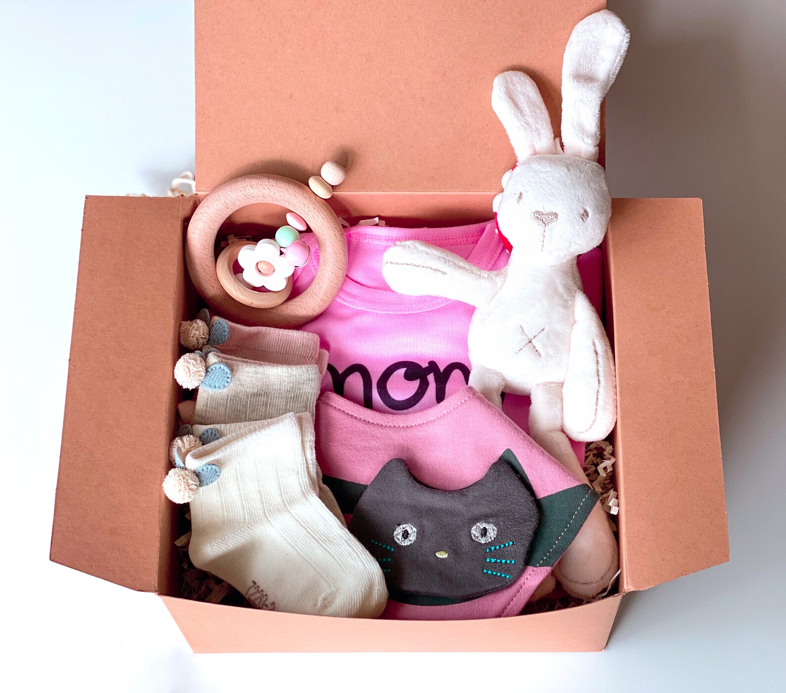 BABY GIRL GIFT Box Baby Shower Gift set of 5 items Etsy