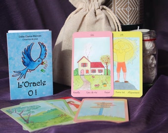 Oracle card game "Oracle O" accessible to all - self-published divinatory oracle - Spirituality - Original, handmade, French