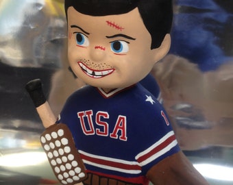 1960s style Team USA bobblehead Hockey Goalie #1 by catman's Canada bobbing head OLYMPICS