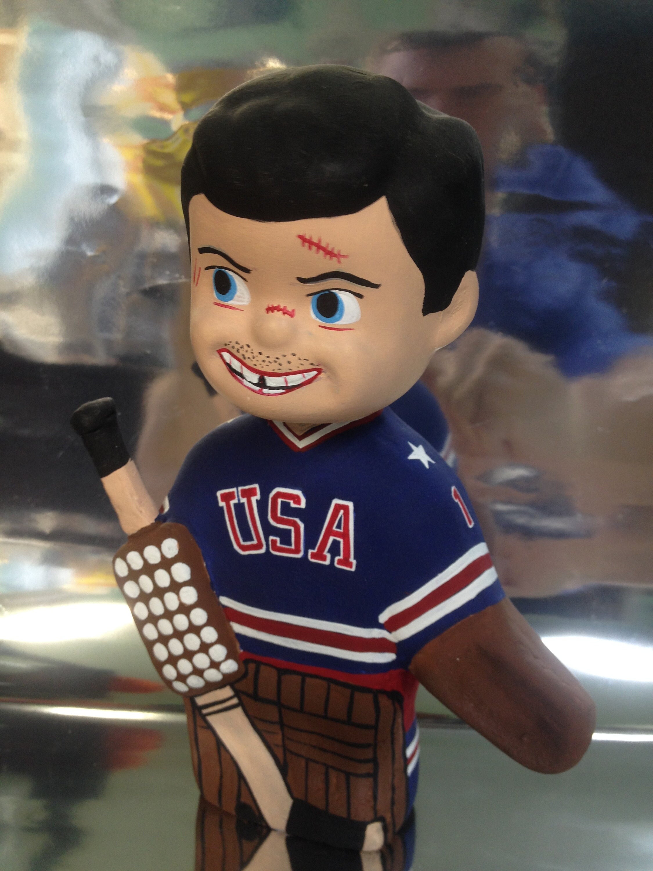 1960s Style Team USA Bobblehead Hockey Goalie 1 by Catman's Canada