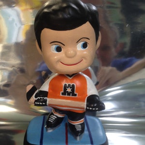 AHL Maine Mariners bobblehead by Catman&#39;s Canada bobbing head classic hand painted few made ever!