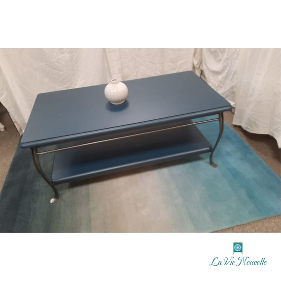 Ducal Pine Coffee Table in Marine Blue Etsy UK